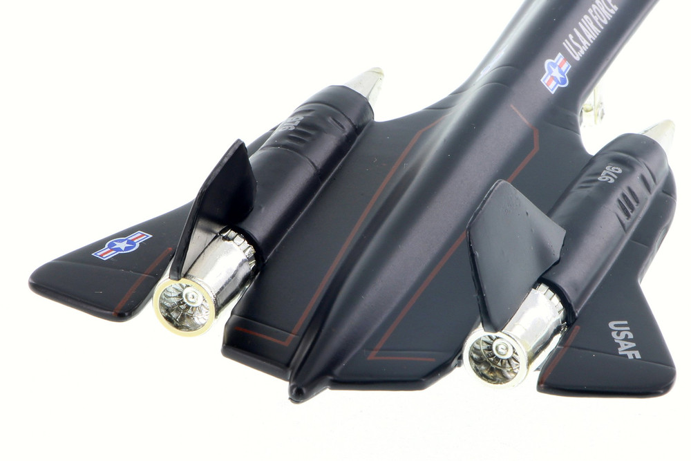 Box of 6 Diecast Model Airplanes - SR-71 Blackbird Pullback Plane, Black,
