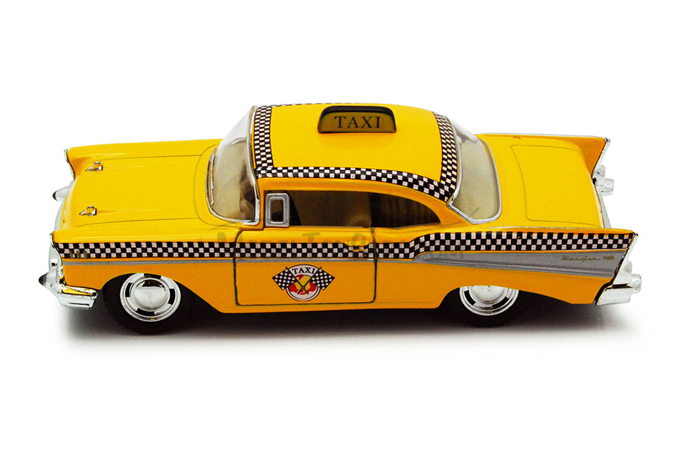 Chevrolet Bel Air Taxi Cab Diecast Car Set - Box of 12 assorted 1