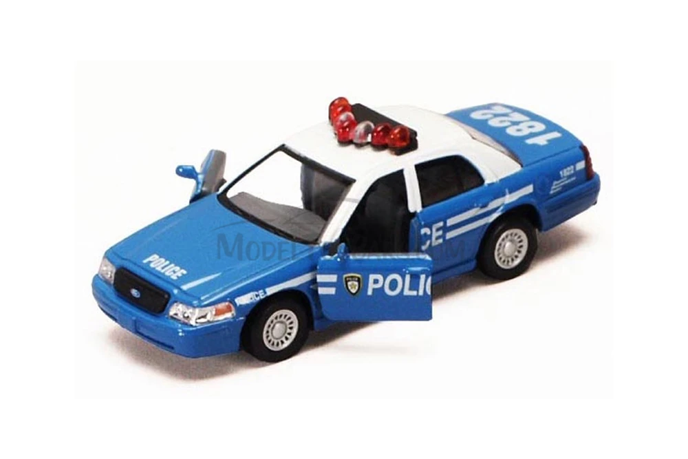 Ford Crown Victoria Police Interceptor pkg - Box of 12 1/42 scale Diecast Model Cars, Assd Colors