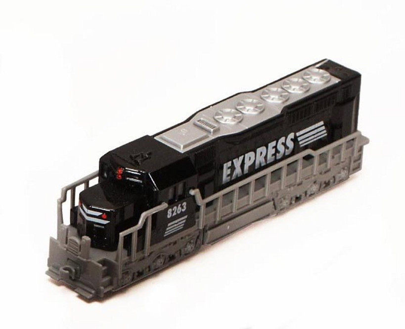 Freight Locomotive Diecast Package - Box of 12 6.75 Inch Scale Diecast Model Trains, Assorted Colors