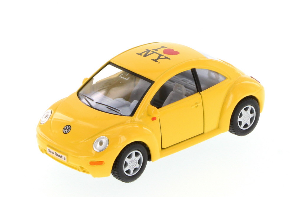I Love New York Volkswagen New Beetle Package- Box of 12 1/32 scale Diecast Model Cars, Assd Colors