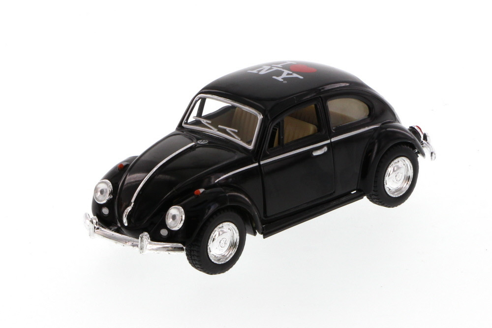 I Love New York 1967 Volkswagen Classic Beetle-Box of 12 1/32 Scale Diecast Model Cars, Assd Colors