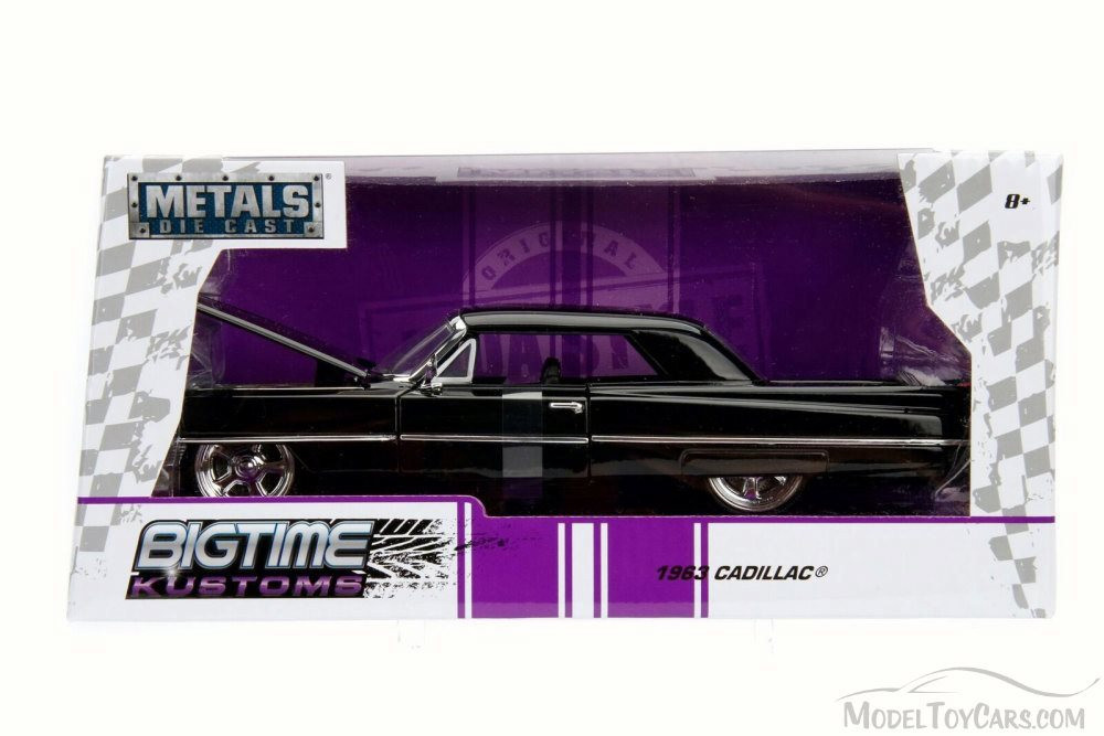 1963 Cadillac, Black - JADA 99550WA1 - 1/24 Scale Diecast Model Toy Car