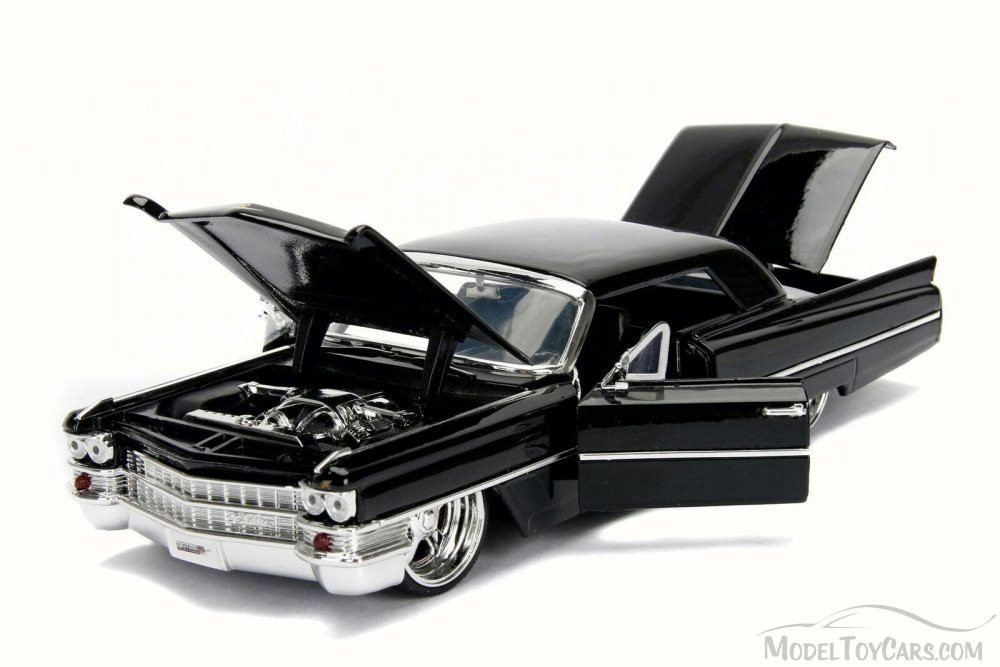 1963 Cadillac, Black - JADA 99550WA1 - 1/24 Scale Diecast Model Toy Car