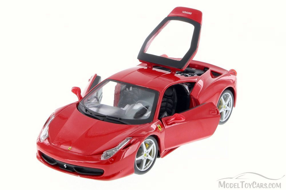 Ferrari 458 Italia, Red - Bburago 26003 - 1/24 scale Diecast Model Toy Car