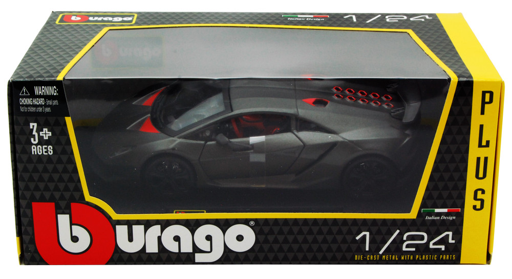 Lamborghini Sesto Elemento, Gray - Bburago 21061 - 1/24 scale Diecast Model Toy Car