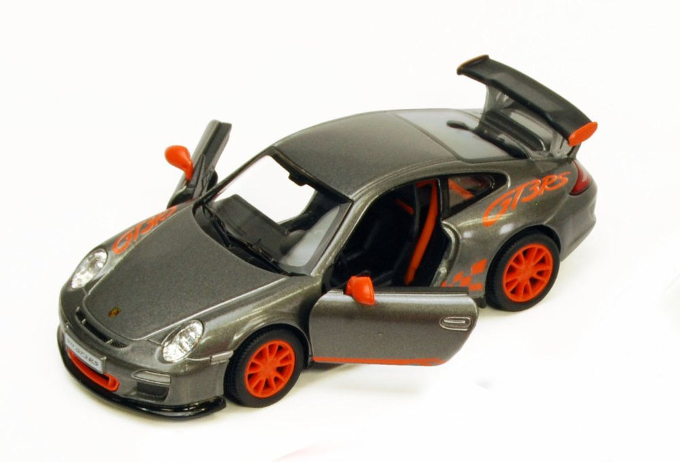 2010 Porsche 911 GT3 RS, Gray - Kinsmart 5352D - 1/36 scale Diecast Car (Brand New, but NOT IN BOX)