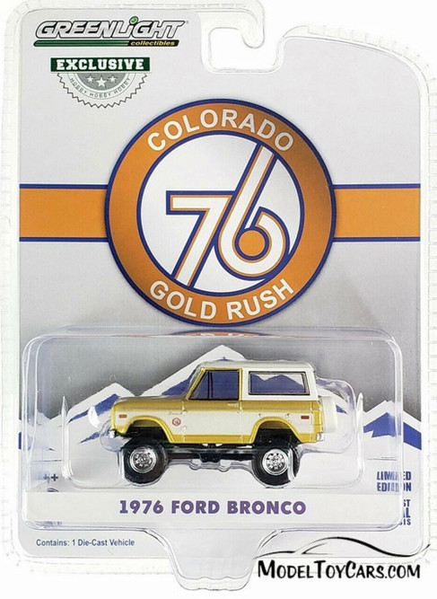 1976 Ford Bronco, Colorado Gold Rush Bicentennial Special Edition - Greenlight 30135/48 - 1/64 scale Diecast Model Toy Car