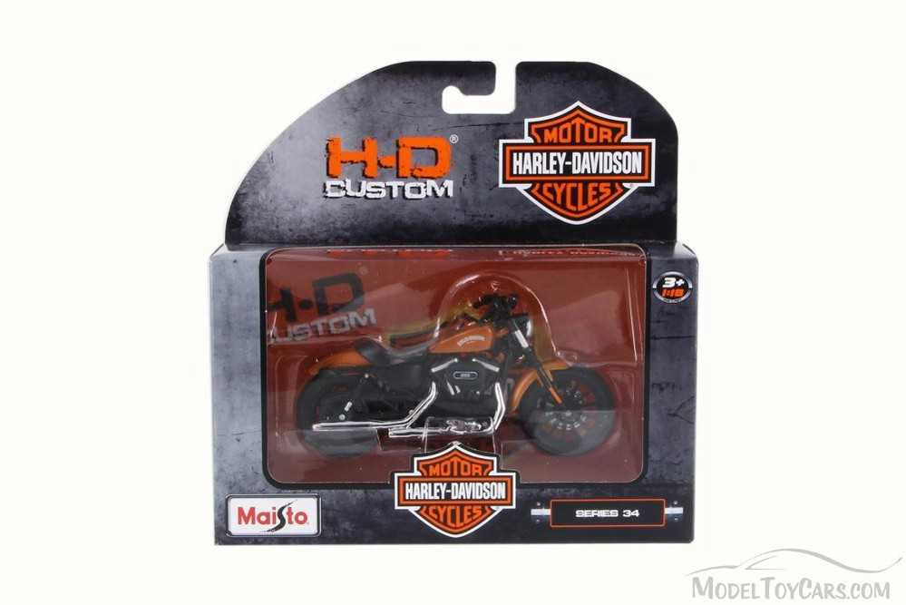 2014 Harley-Davidson SporterIron 883, Orange & Black -  31360-34 - 1/18 Scale Diecast Motorcycle