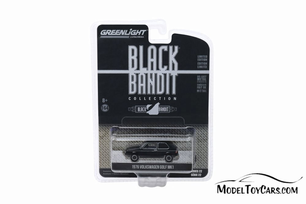 1976 Volkswagen Golf Mk1, Black - Greenlight 28010/48 - 1/64 scale Diecast Model Toy Car