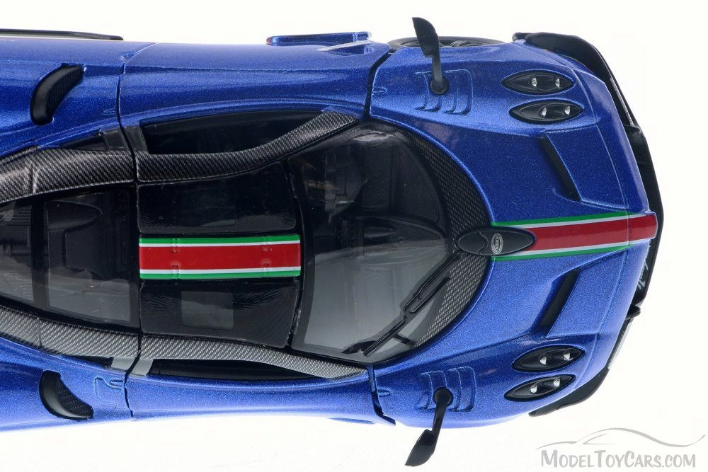 2016 Pagani Huayra BC with  Hard Top, Blue/Red Stripe -  5400DF - 1/38 Scale Diecast Model Toy Car