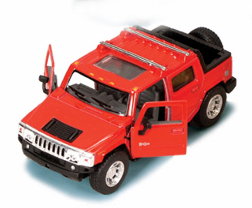 2005 Hummer H2 SUT Pickup Truck, Red - Kinsmart 5097D - 1/40 scale Diecast Car (New, but NO BOX)