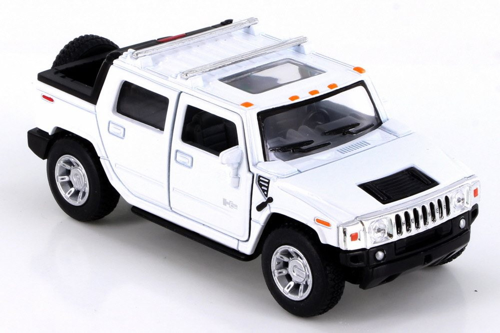 2005 Hummer H2 SUT, White - Kinsmart 5097D - 1/40 Scale Diecast