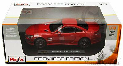 Mercedes-Benz SL63 AMG, Red - Maisto Premiere 36199 - 1/18 Scale