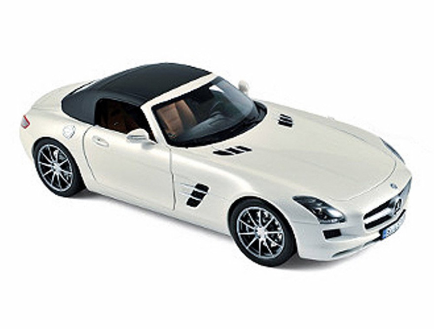 2011 Mercedes Benz SLS AMG Roadster, White - Norev 183491 - 1/18