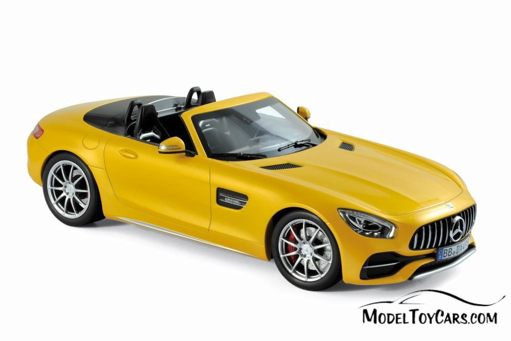 183451 Mercedes-Benz AMG GT C Roadster Convertible, Yellow Metallic - Norev 183451 - 1/18 Scale Diecast Model Toy Car