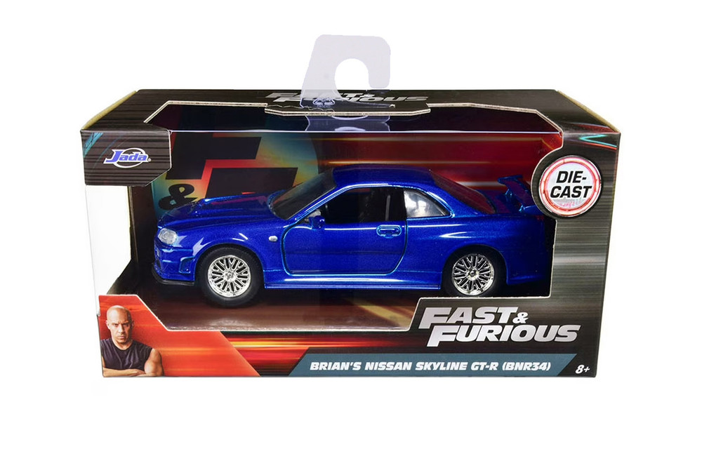Brian's Nissan Skyline GT-R, Blue - Jada 97185 - 1/32 Scale