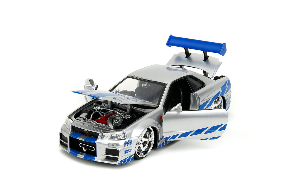 Fast & Furious Brian's Nissan Skyline GT-R, Candy Silver - Jada