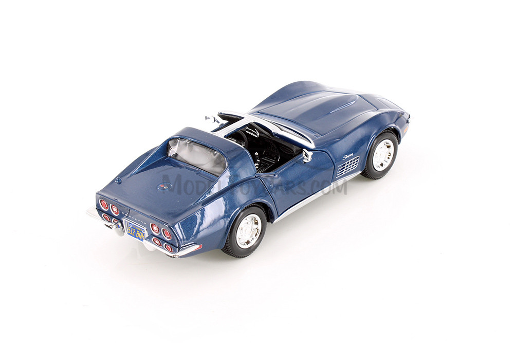 1970 Chevy Corvette T-Top, Blue - Maisto 31202 - 1/24 Scale Diecast Model Toy Car