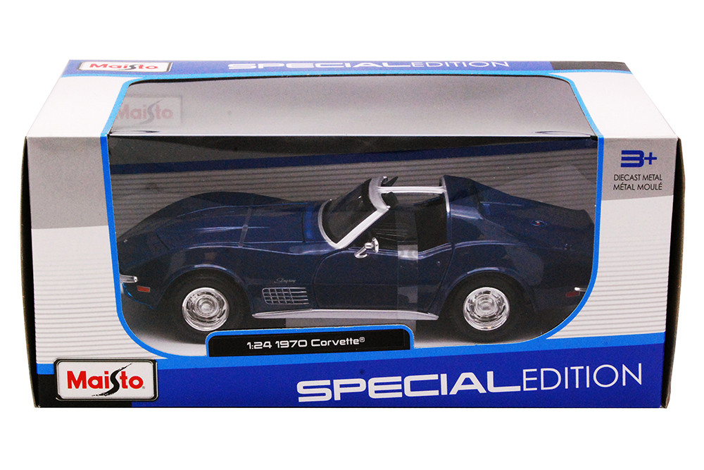 Maisto 2005 シボレー コルベット ブルー　2007 MURCIELA 1970 Chevy Corvette T-Top, Blue - Maisto 31202 - 1/24 Scale
