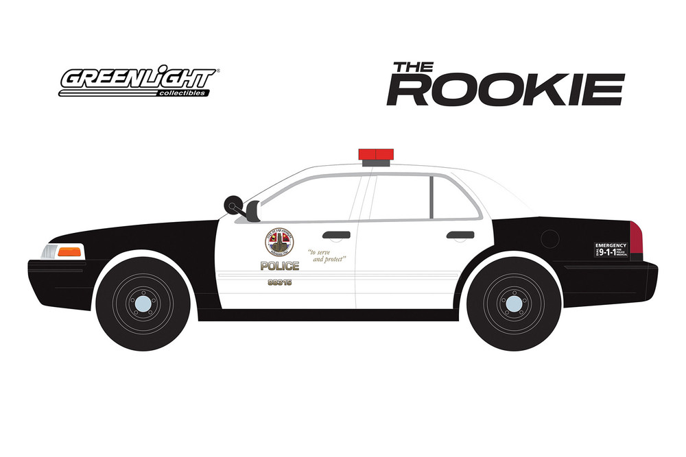 2008 Ford Crown Victoria LAPD, The Rookie - Greenlight 84111 - 1/24 Scale Diecast Model Toy Car