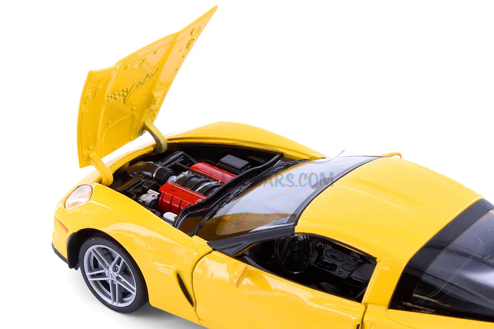 2007 Chevy Corvette, Yellow - Showcasts® 22504/4D - 1/24 scale Diecast Model Toy Car (Brand New, but NOT IN BOX)