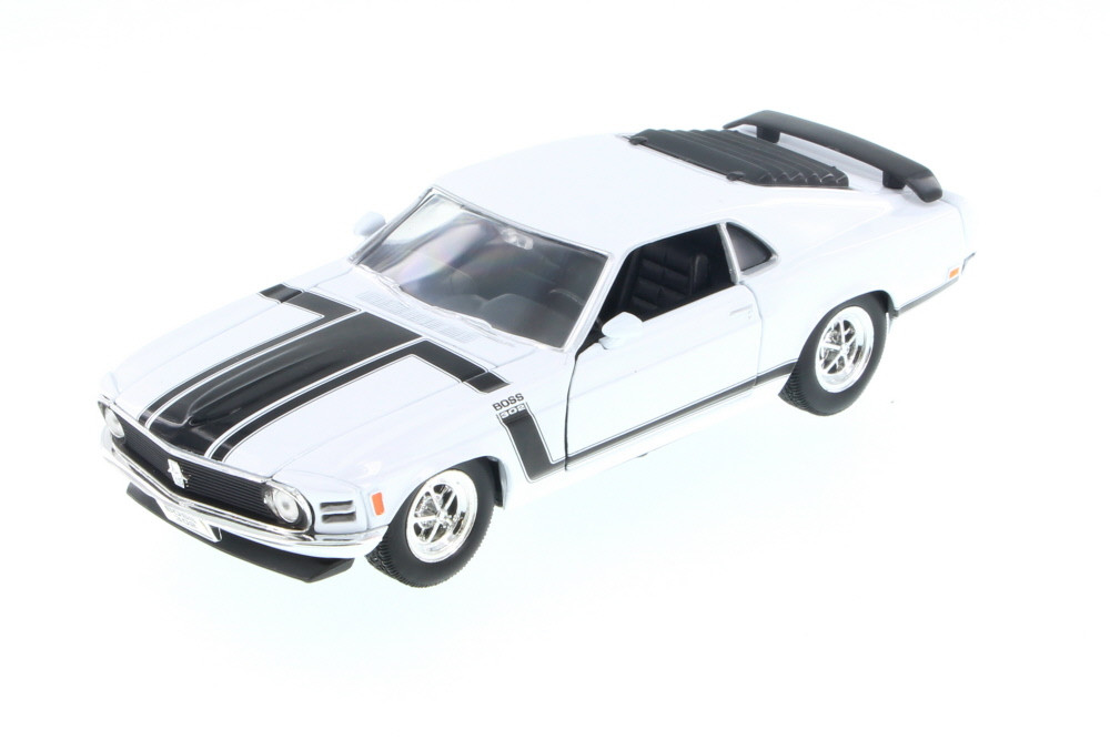 1970 Ford Mustang, White - Welly 22088 - 1/24 Scale Diecast Model Toy Car (Brand New, but NOT IN BOX)
