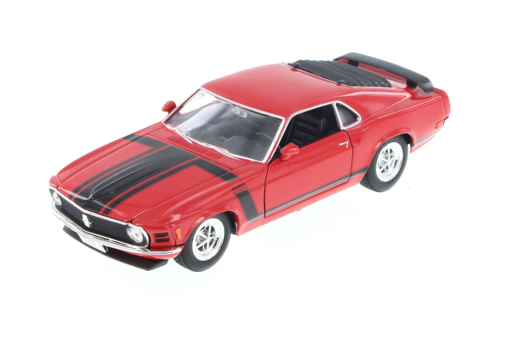 1970 Ford Mustang, Red - Welly 22088 - 1/24 Scale Diecast Model Toy Car (Brand New, but NOT IN BOX)