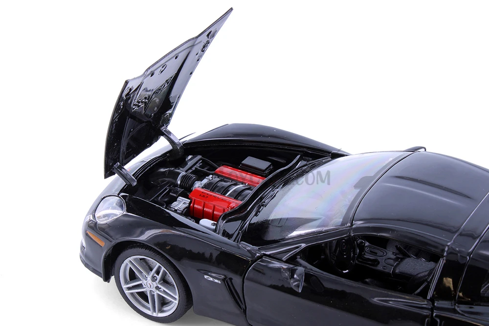 2007 Chevy Corvette Hard Top, Black - Showcasts® 22504/4D - 1/24 Scale Diecast Model Toy Car