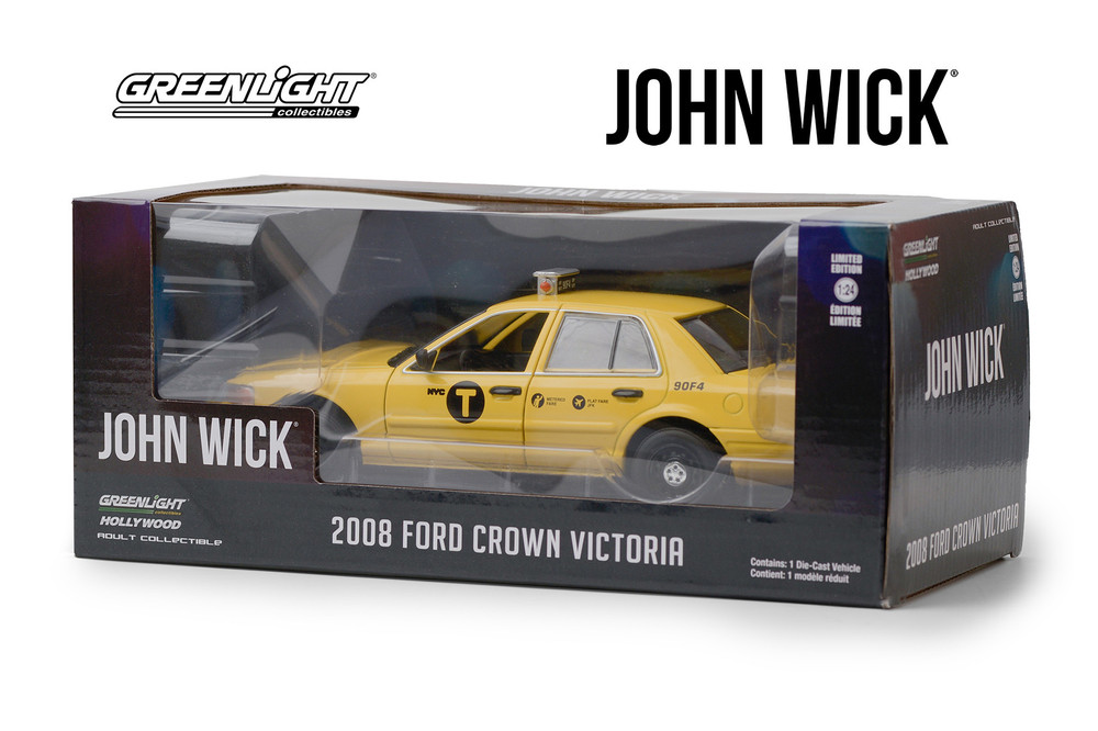 2008 Ford Crown Victoria, John Wick - Greenlight 84113 - 1/24 Scale Diecast Model Toy Car