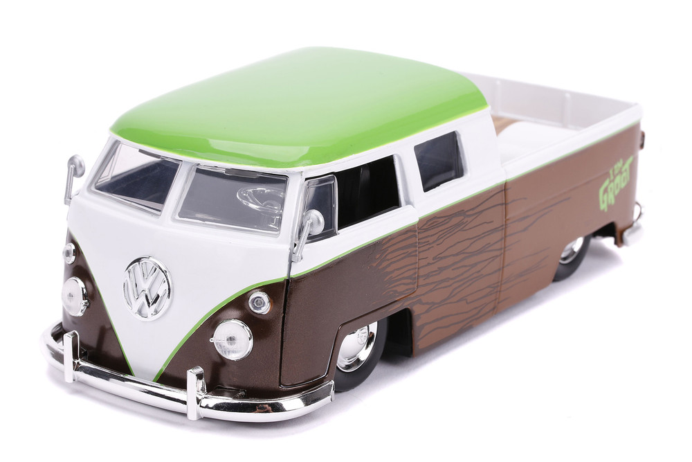 1963 Volkswagen Bus Pickup w/Groot Figure, Guardians of Galaxy - Jada Toys 31202 - 1/24 Diecast Car