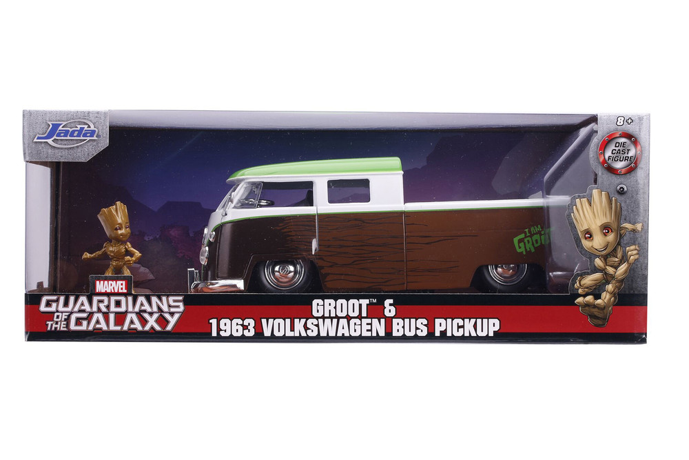 1963 Volkswagen Bus Pickup w/Groot Figure, Guardians of Galaxy