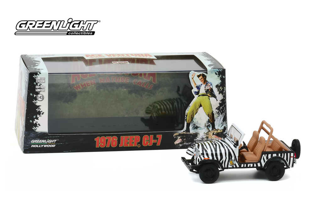 1976 Jeep CJ-7, Ace Ventura 'When Nature Calls' - Greenlight 86574