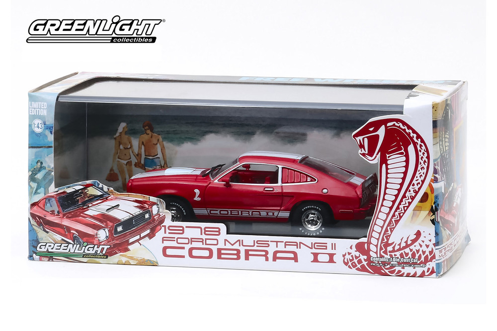 1976 Ford Mustang II Cobra II Hardtop, Red - Greenlight 86337 - 1
