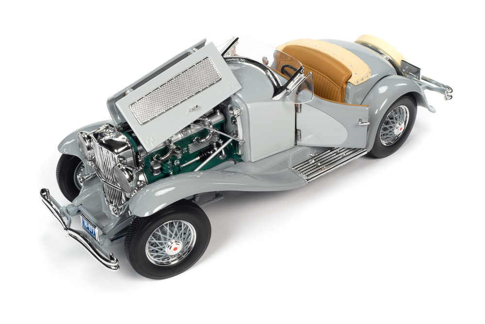 1935 Duesenberg SSJ Speedster, Gray - Auto World AW266 - 1/18 scale Diecast Model Toy Car