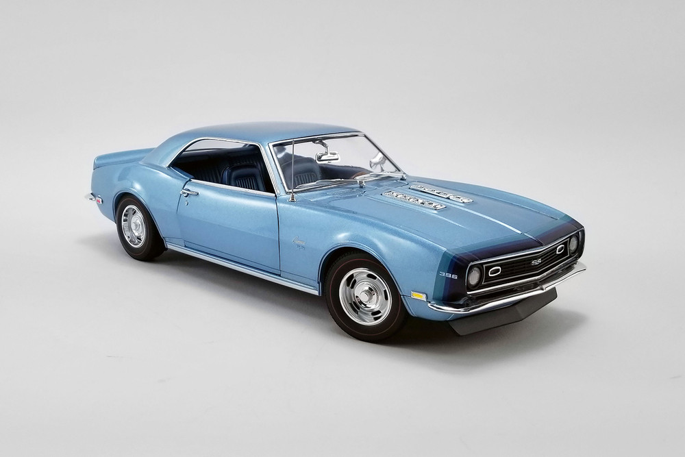 1968 Chevy Camaro SS Unicorn Coupe, Light Blue - Acme A1805717 - 1/18 scale  Diecast Model Toy Car