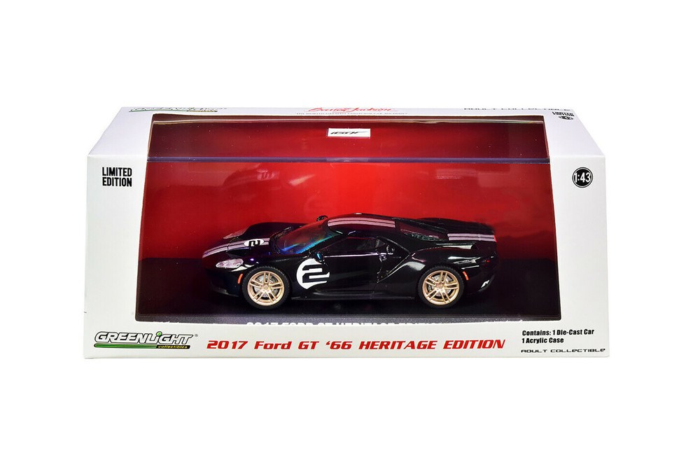 2017 Ford GT '66 Heritage Edition #2, Black - Greenlight 86178 - 1