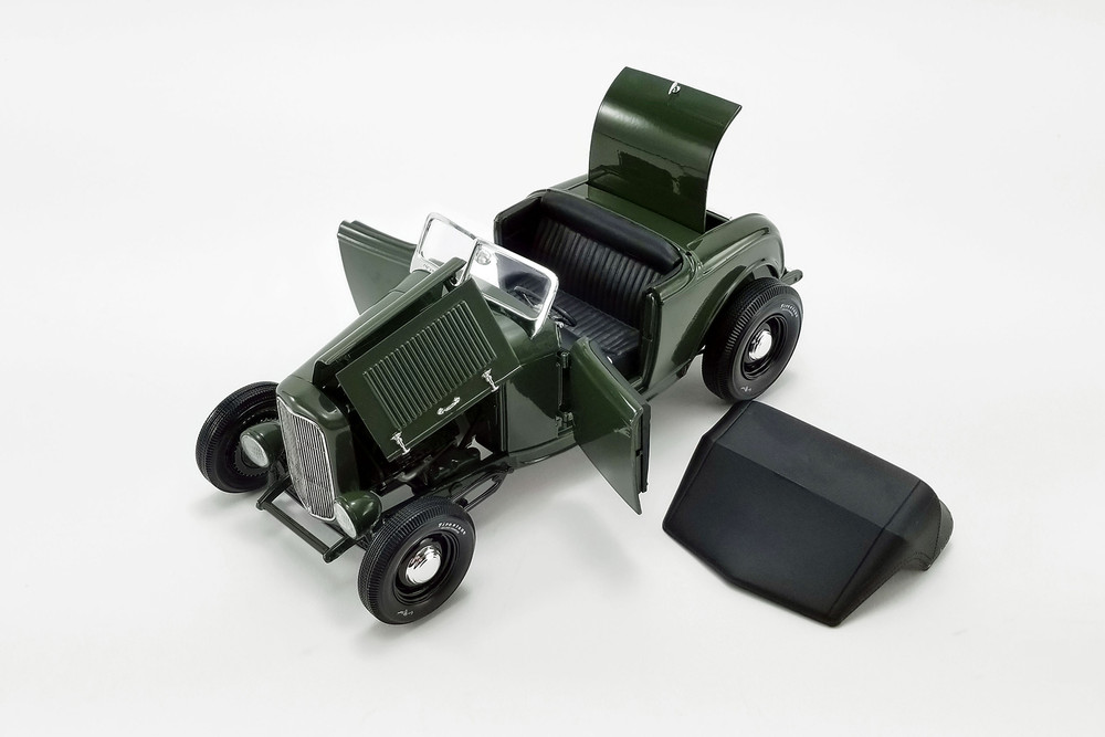 1932 Ford Roadster, Olive Drab Green - Acme A1805018 - 1/18 scale Diecast Model Toy Car