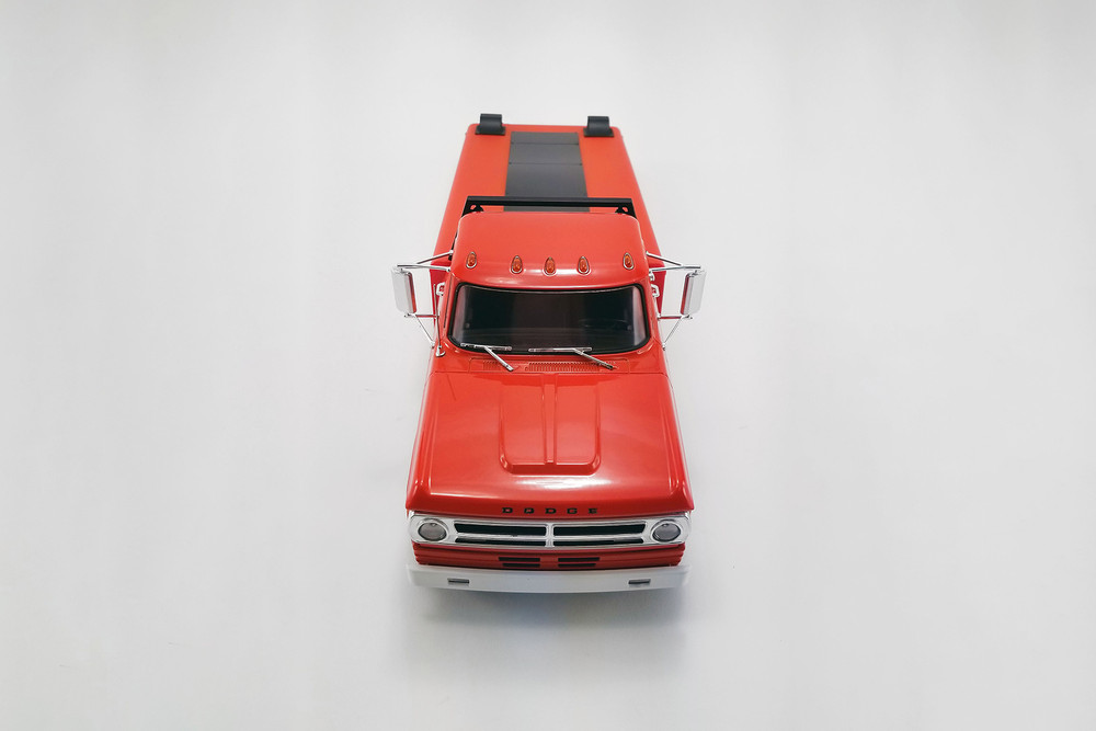 1970 Dodge D-300 Ramp Truck, Burnt Orange - Acme A1801900 - 1/18 scale Diecast Model Toy Car