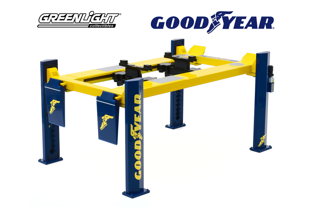 Adjustable Four-Post Lift, Goodyear Tires - Greenlight 13581 - 1