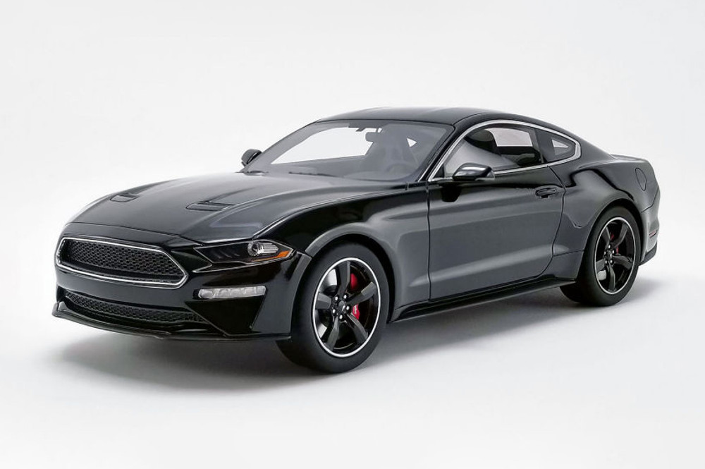 2019 Ford Mustang Bullitt Hardtop, Shadow Black - GT Spirit US017B - 1/18 scale Resin Model Toy Car