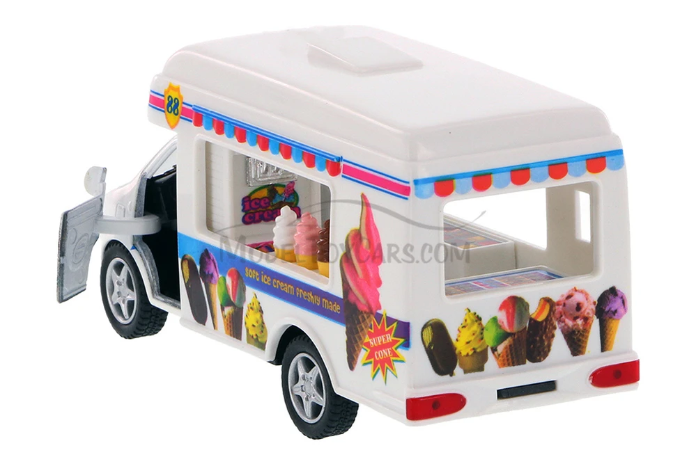 Box of 12 Diecast Model Toy Cars - Ice Cream Truck, 5 inch