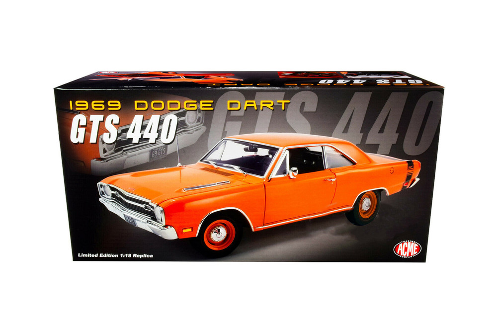 1969 Dodge Dart GTS 440 Hardtop, Orange - Acme A1806404 - 1