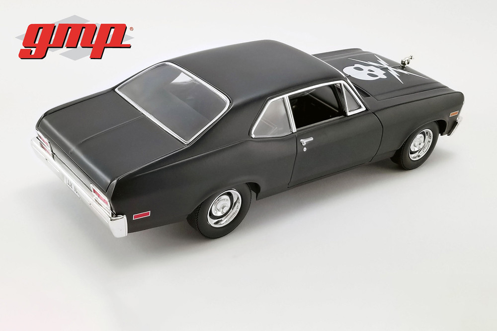 1971 Chevy Nova "Death Proof", Matte Black - GMP 18925 - 1/18 scale Diecast Model Toy Car