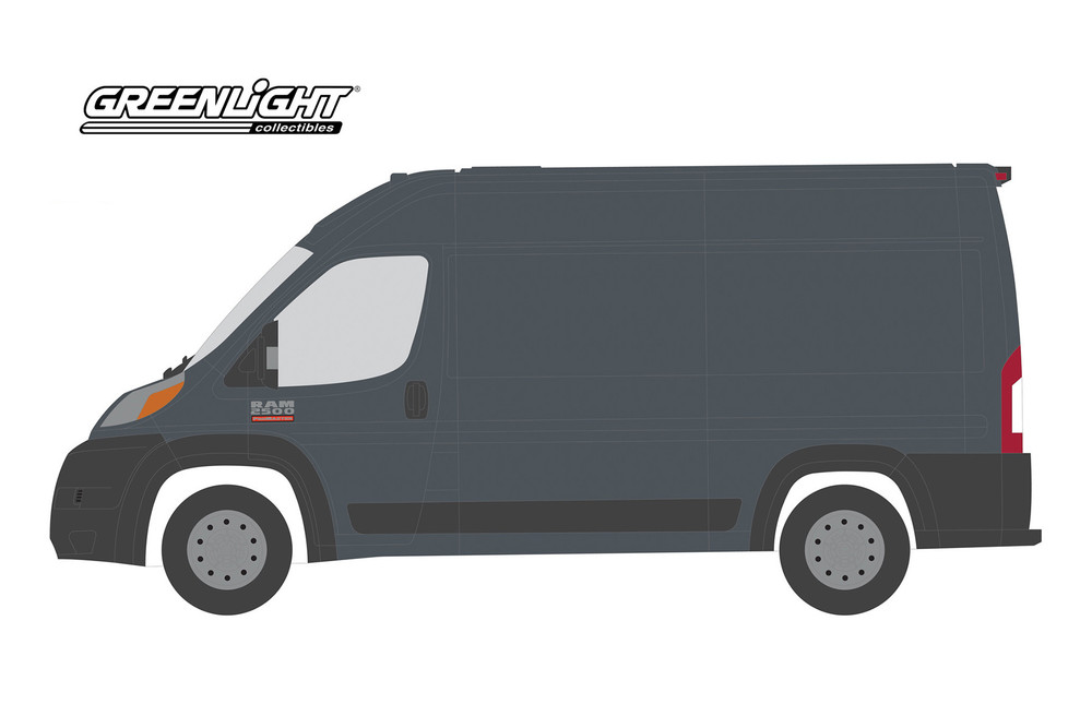 2017 Dodge Ram Promaster Cargo Van, Gray - Greenlight 53010B/48 - 1/64 scale Diecast Model Toy Car