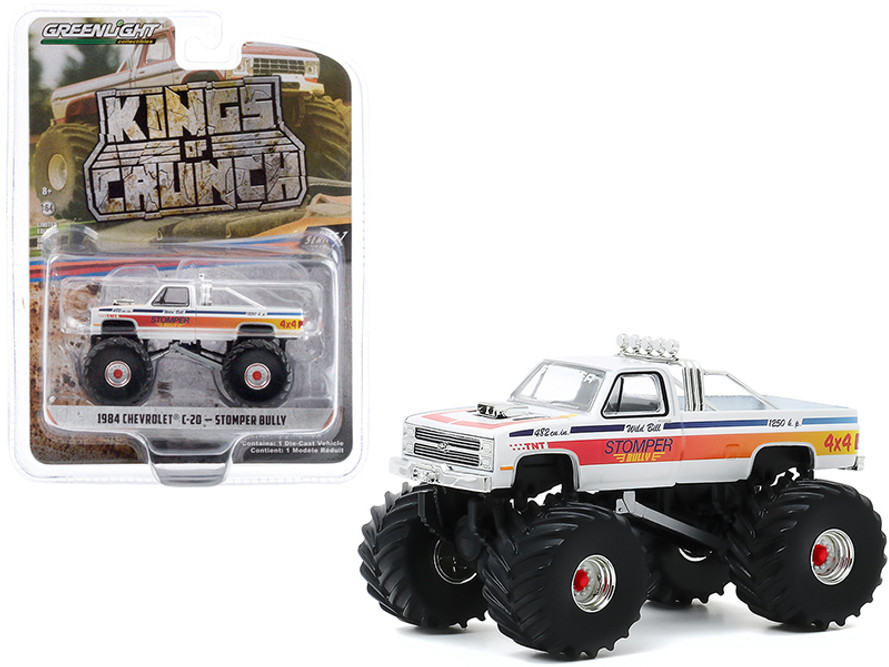 1984 Chevy C-20 Monster Truck, Stomper Bully - Greenlight 49070-C - 1/64 scale Diecast Model Toy Car