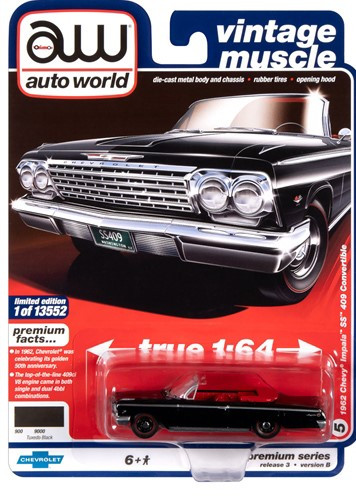 1962 Chevy Impala SS 409 Convertible, Gloss Black - Auto World