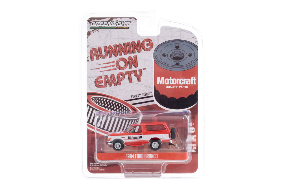 1994 Ford Bronco, Motorcraft - Greenlight 41110/48 - 1/64 scale Diecast Model Toy Car
