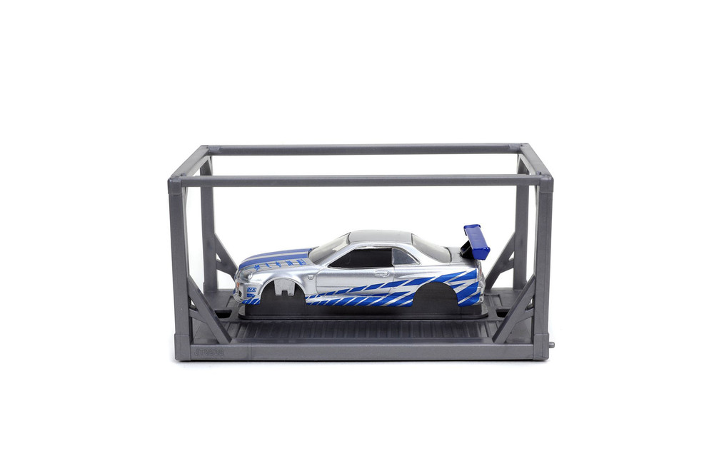 Brian's 2002 Nissan GT-R R34 Build N' Collect Die-cast Model Kit, Fast &Furious - Jada Toys 31288 - 1/55 scale Diecast Model Toy Car