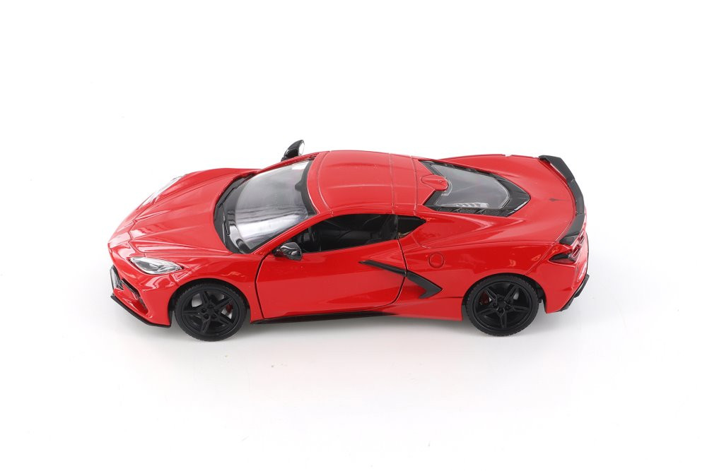 2020 Chevy Corvette C8 Stingray, Red - Motor Max 79360RD - 1/24 scale Diecast Model Toy Car